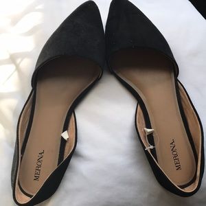 Merona black flats size 8